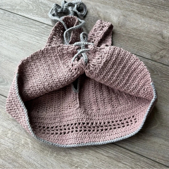 Handmade V Neck Crochet  Bralette Cami One Size - Picture 7 of 13